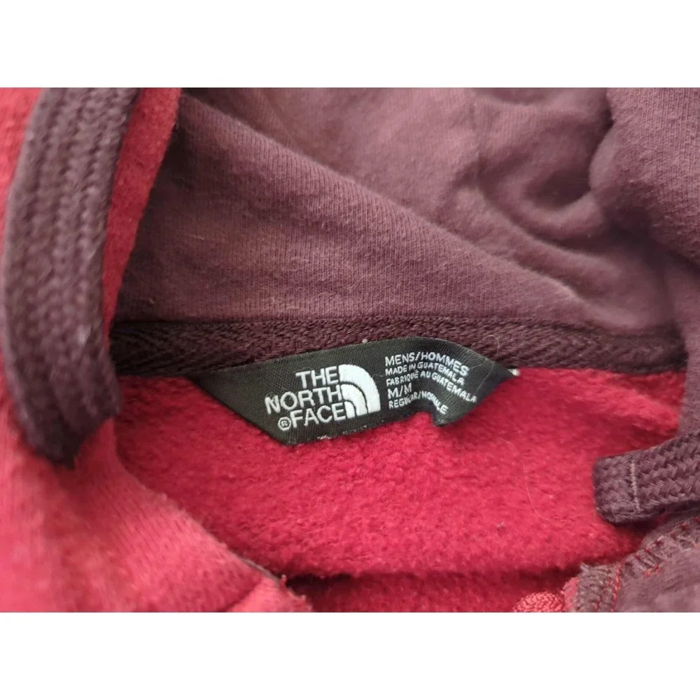The North Face Hoodie Mens M Red Long Sleeve Full Zip Logo‎ Drawstring Outdoor
